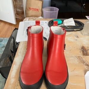 Sanita Red Rain Boots--Size 7 (38)